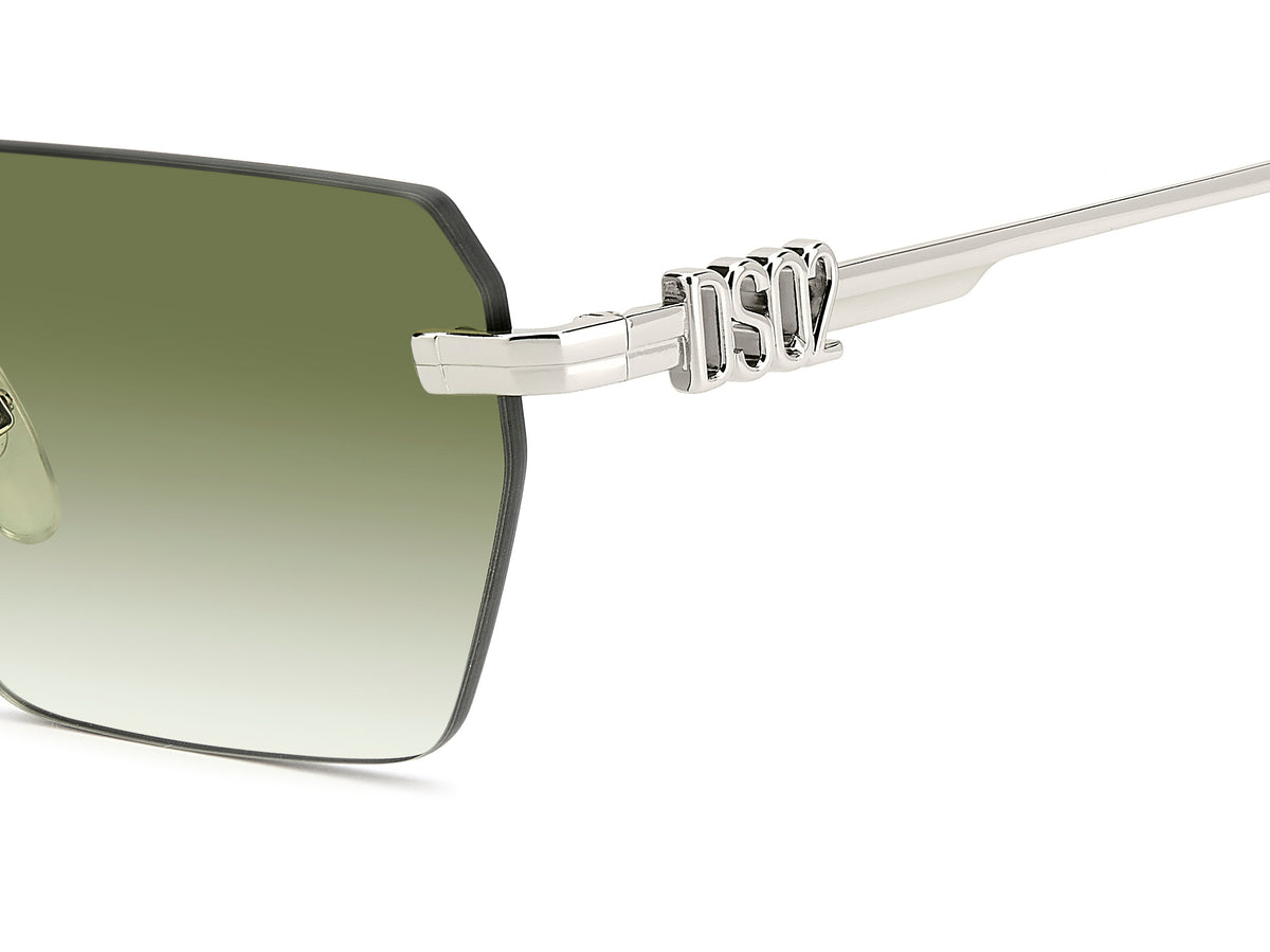 DSQUARED D2 0102/S 010 RECTANGULAR / SILVER