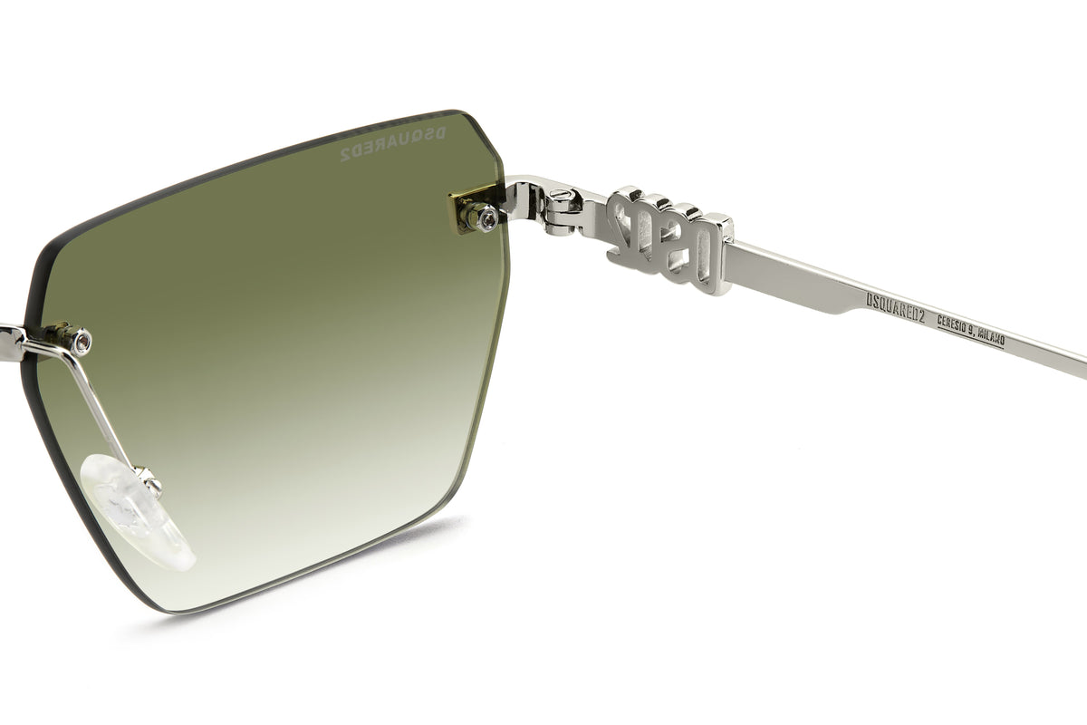 DSQUARED D2 0102/S 010 RECTANGULAR / SILVER