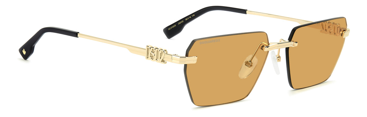 DSQUARED D2 0102/S J5G RECTANGULAR / GOLD