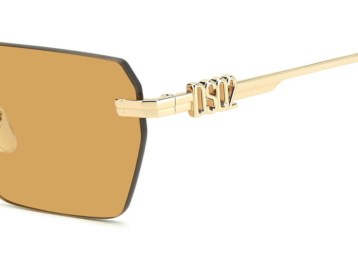 DSQUARED D2 0102/S J5G RECTANGULAR / GOLD