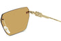DSQUARED D2 0102/S J5G RECTANGULAR / GOLD