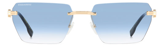 DSQUARED D2 0102/S LKS RECTANGULAR / BLUE