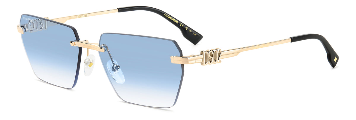 DSQUARED D2 0102/S LKS RECTANGULAR / BLUE