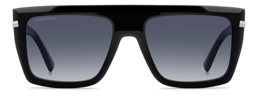 DSQUARED D2 0177/S 807 RECTANGULAR / BLACK