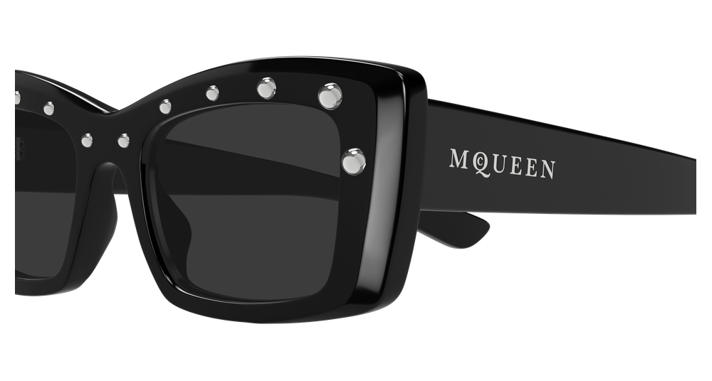 ALEXANDER MCQUEEN AM0526S 5 RECTANGULAR / BLACK