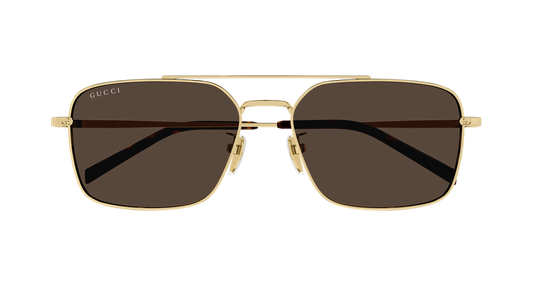 GUCCI GG1957SA 2 RECTANGULAR / GOLD