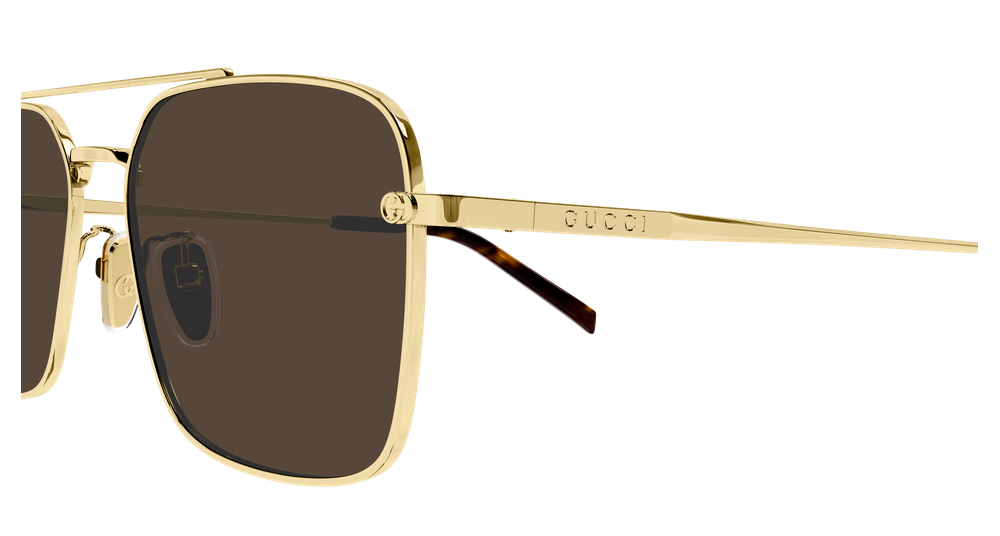 GUCCI GG1957SA 2 RECTANGULAR / GOLD