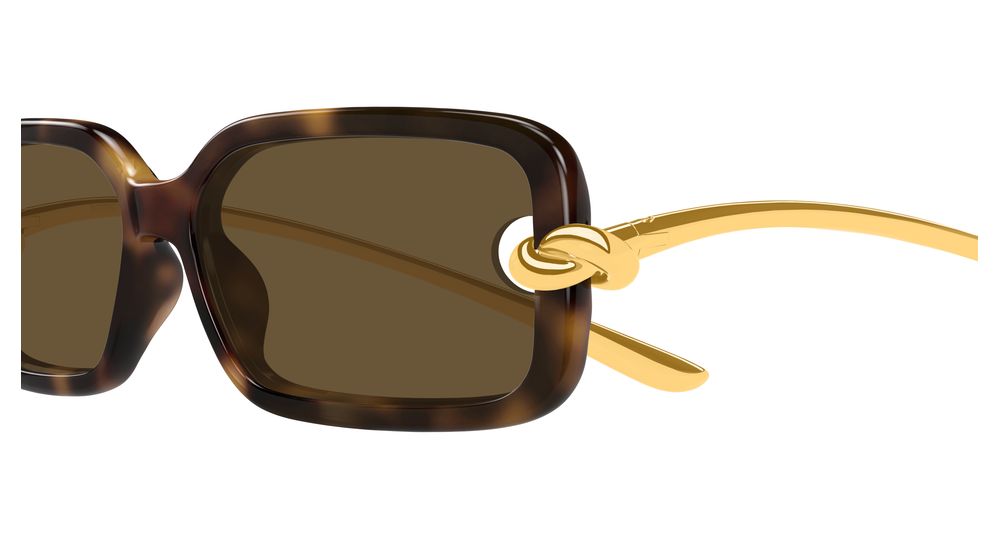 BOTTEGA VENETA BV1439S 2 RECTANGULAR / HAVANA