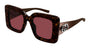 GUCCI GG2025S 2 RECTANGULAR / HAVANA