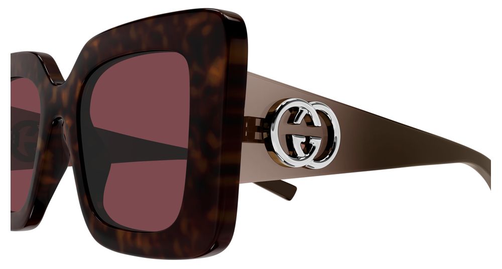 GUCCI GG2025S 2 RECTANGULAR / HAVANA
