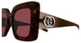GUCCI GG2025S 2 RECTANGULAR / HAVANA