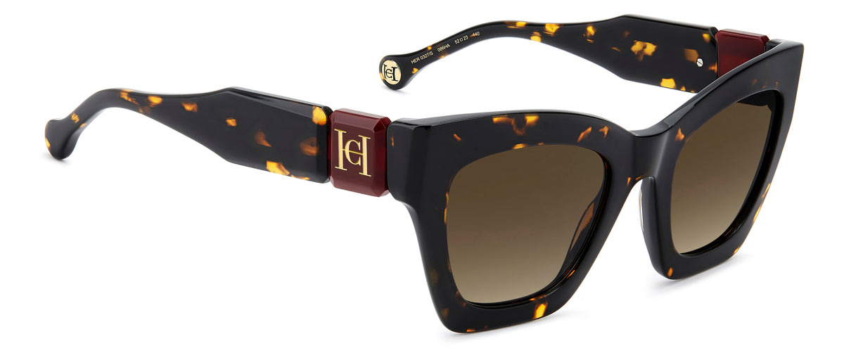 CAROLINA HERRERA HER 0327/S 086 CAT EYE / HAVANA