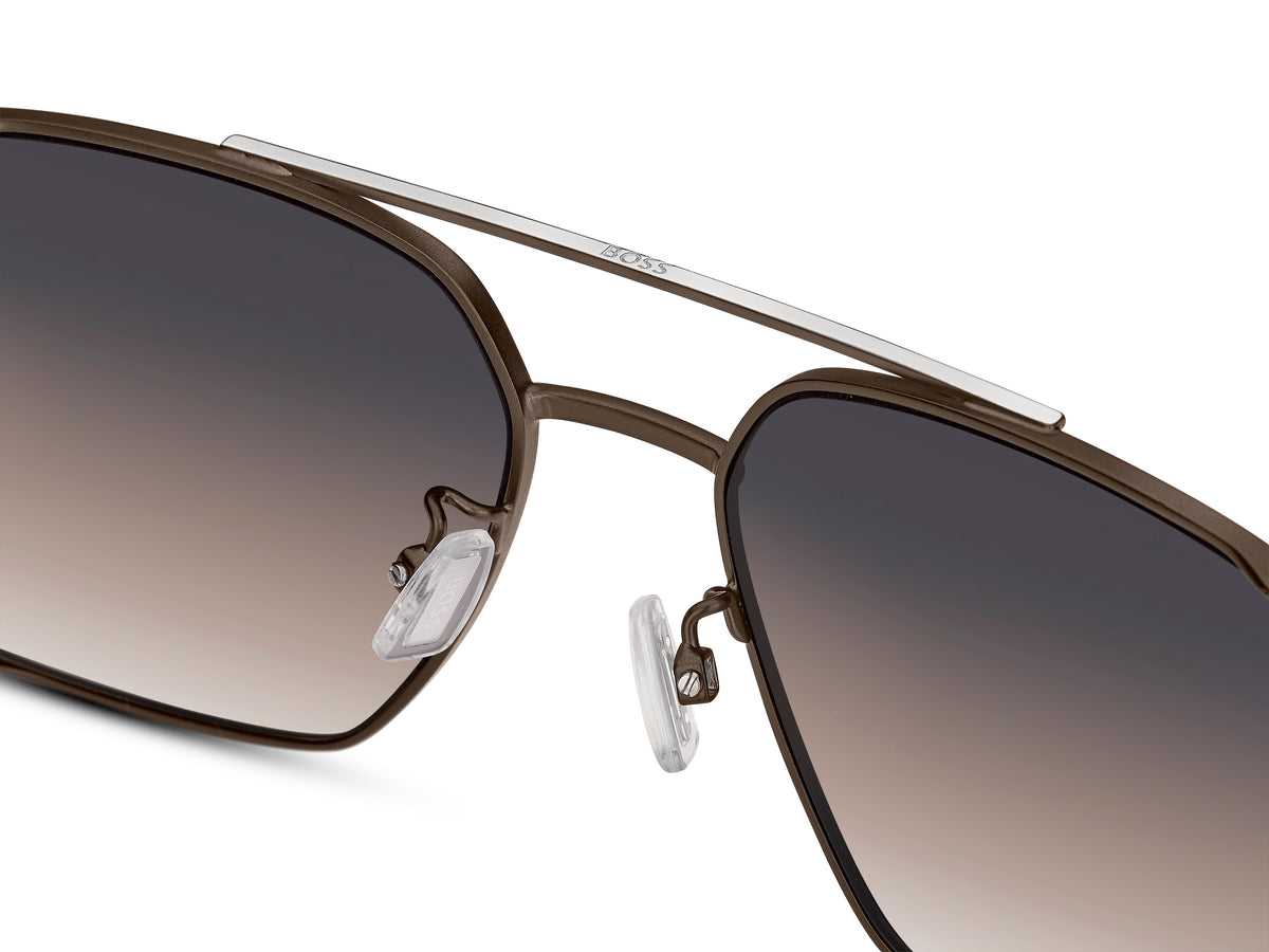 HUGO BOSS 1846/G/S 8OQ RECTANGULAR / BROWN PALLADIUM
