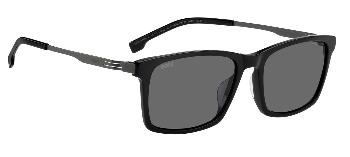 HUGO BOSS 1836/G/S 807 RECTANGULAR / BLACK