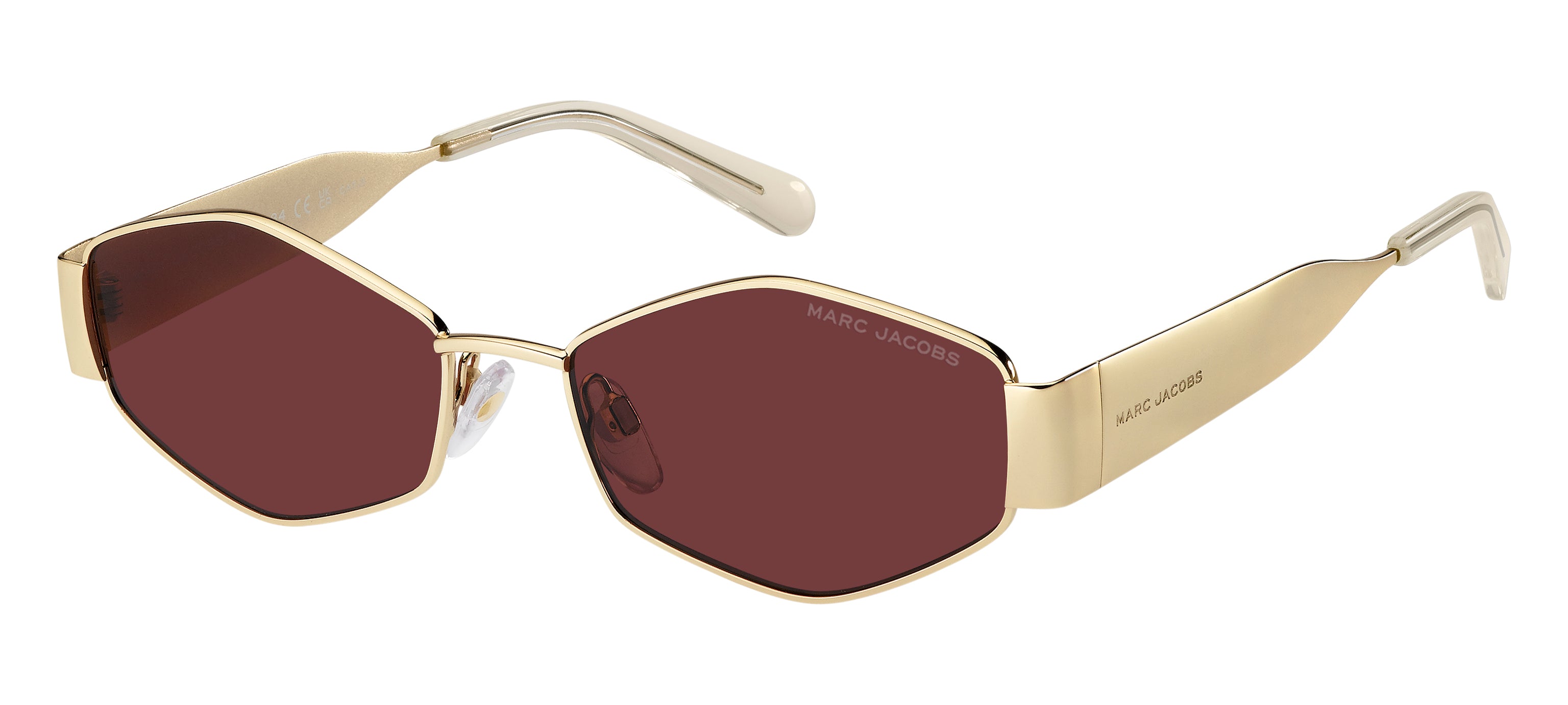 MARC JACOBS MARC 496/SHINY NOA RECTANGULAR GEOMETRICAL / GOLD BURGUNDY