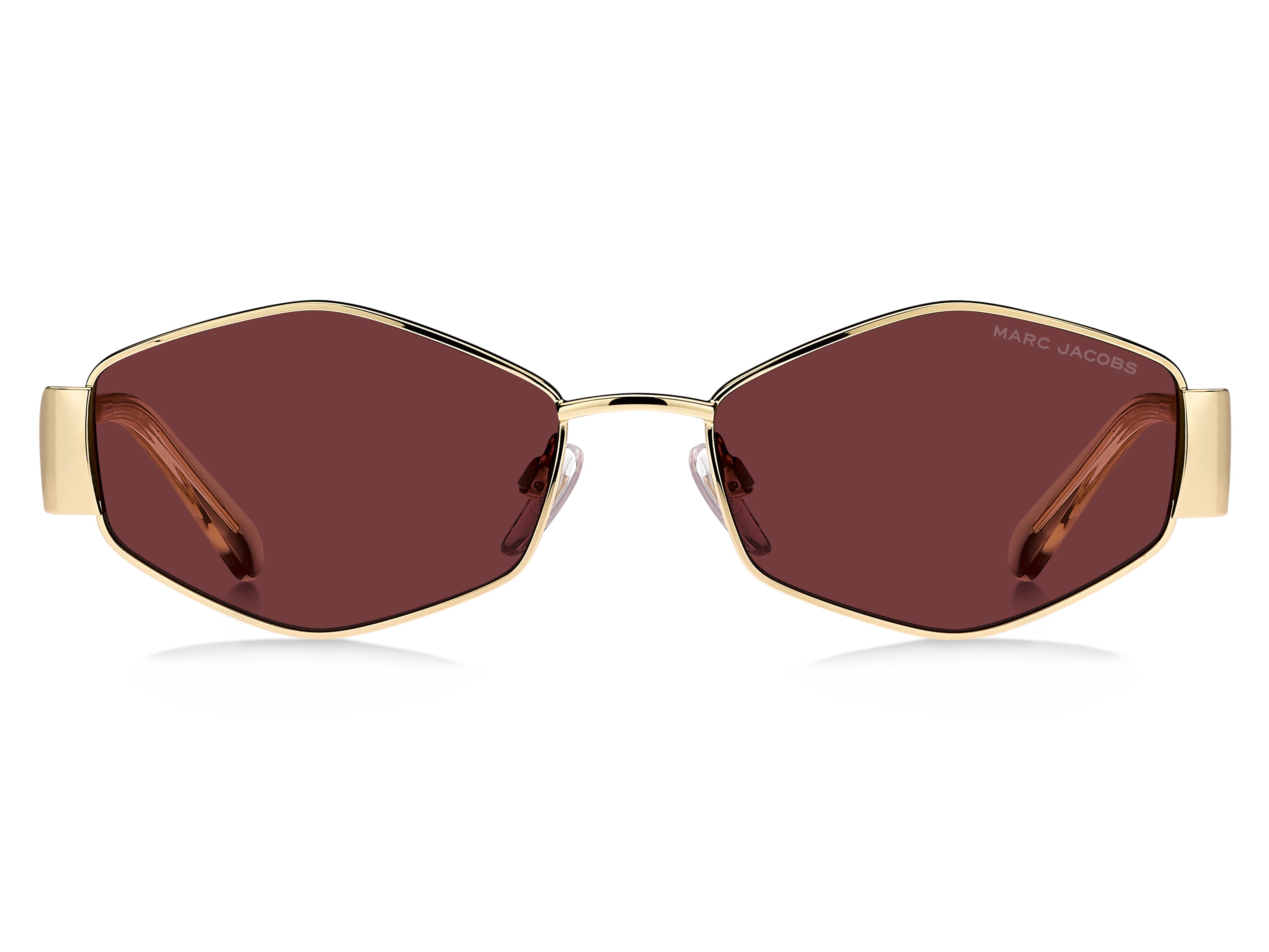 MARC JACOBS MARC 496/SHINY NOA RECTANGULAR GEOMETRICAL / GOLD BURGUNDY