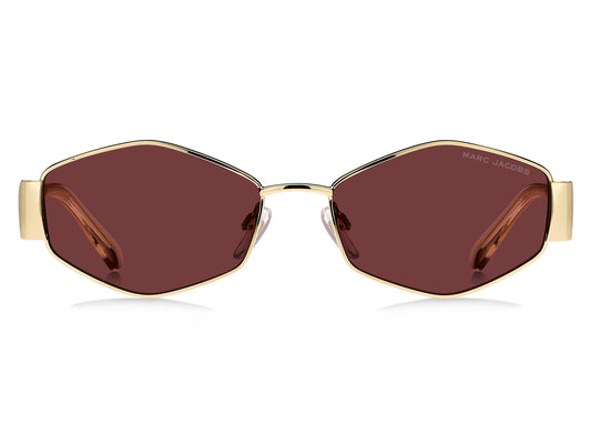 MARC JACOBS MARC 496/SHINY NOA RECTANGULAR GEOMETRICAL / GOLD BURGUNDY