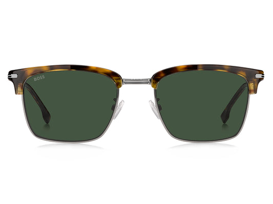 HUGO BOSS 1888/G/S 3MA RECTANGULAR BROWLINE / HAVANA RUTHENIUM