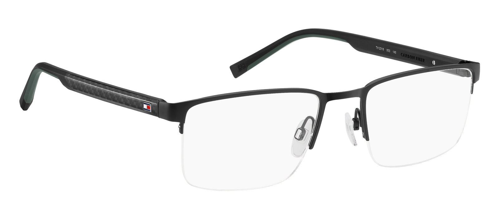 TOMMY HILFIGER TH 2316 003 BLACK / RECTANGULAR